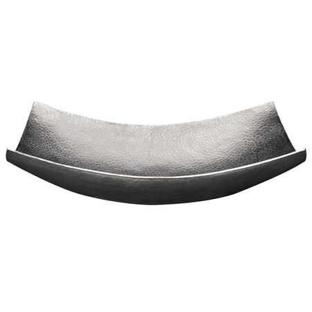 Premier Copper Products Premier Copper Products VREC18MSEN 18 in. Rectangle Modern Slope Hammered Copper Sink in Nickel VREC18MSEN